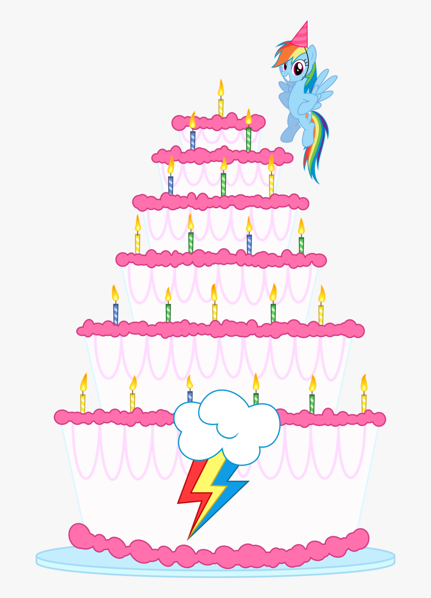 Fanmade Rd Birthday Cake By Gezawatt-d750v4g - Rainbow Dash Cake Pinkie Pride, HD Png Download, Free Download