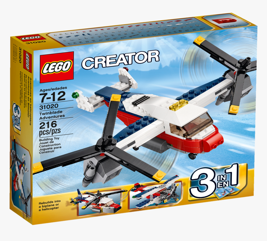Lego® Creator Twinblade Adventures - Lego Creator Helicopter 3 In 1, HD Png Download, Free Download