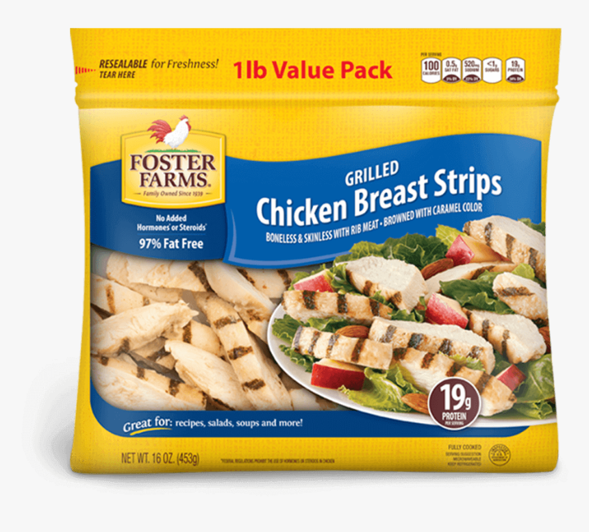 Grilled Chicken Breast Strips - Foster Farms Grilled Chicken Strips, HD Png Download, Free Download