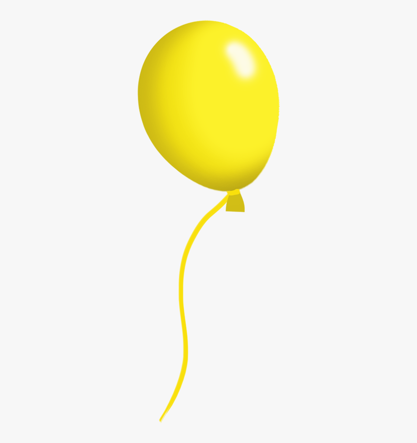 Yellow Balloon On A String - Yellow Balloon Black Background, HD Png Download, Free Download