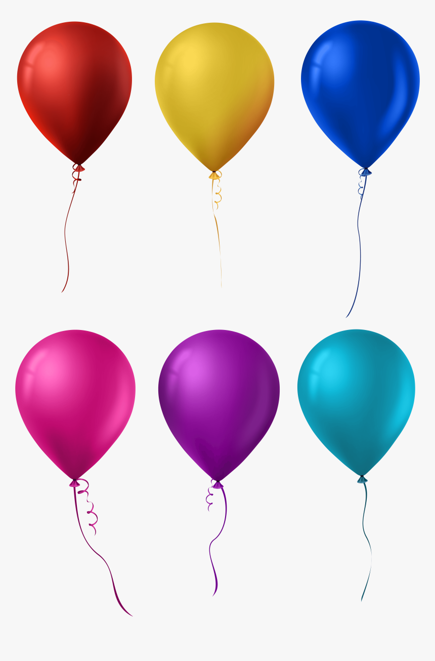 Balloon Set Cliparts - Birthday Balloons Gif Png, Transparent Png, Free Download