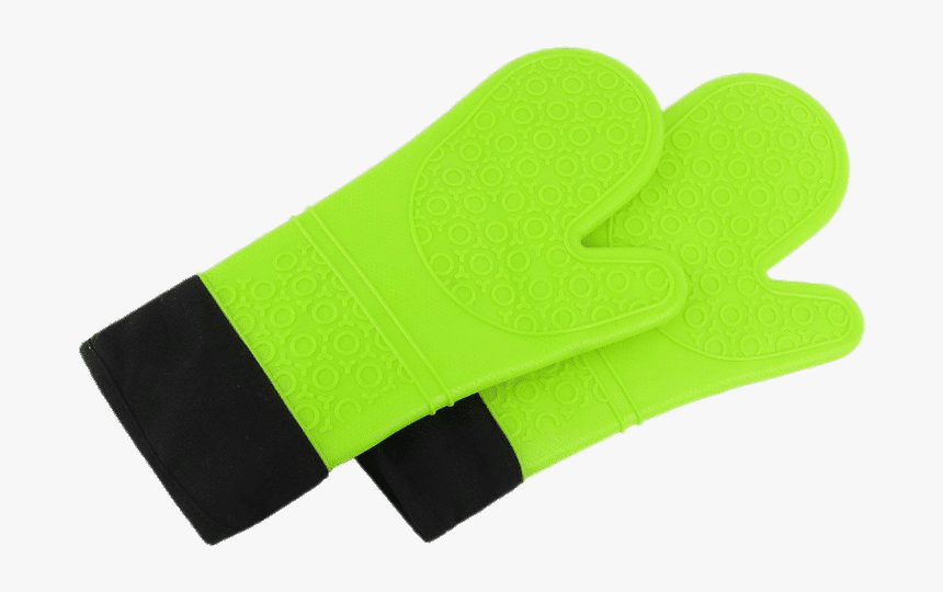 Bright Green Extra Long Oven Mitts - Football Gear, HD Png Download, Free Download