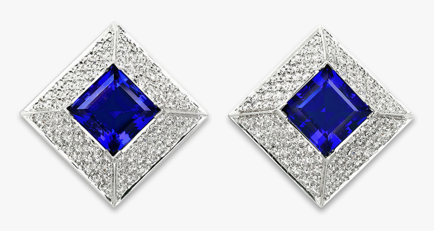 Tanzanite And Diamond Earrings By Samuel Getz - Earrings, HD Png Download, Free Download