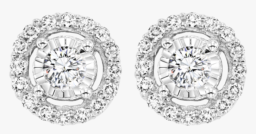 14k Diamond Earring 1/3ctw"
 Class= - Diamond Earrings With Halo, HD Png Download, Free Download