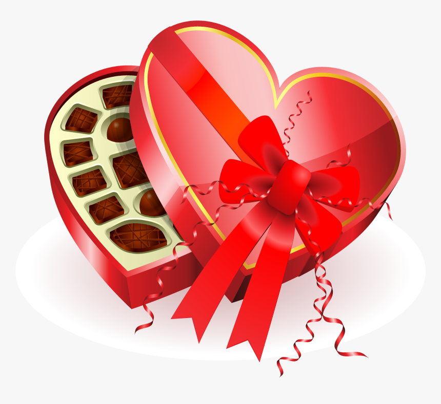 Regalos Para El 14 De Febrero Chocolates - Heart Box Of Chocolates Png, Transparent Png, Free Download