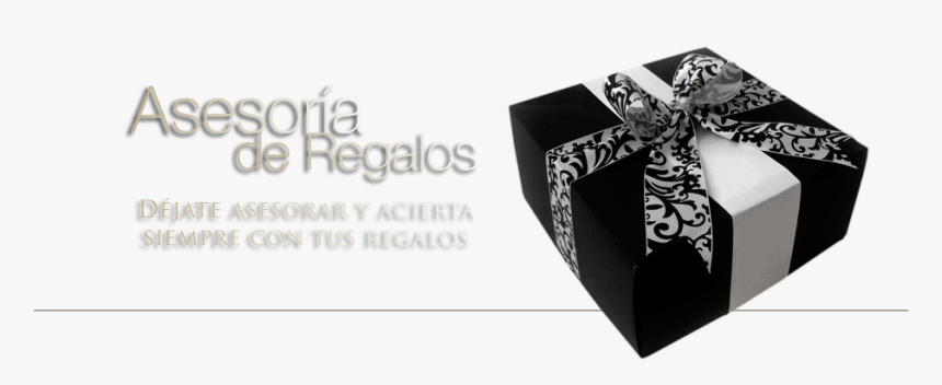 Asesoria De Regalos - Black And White Gift Box, HD Png Download, Free Download