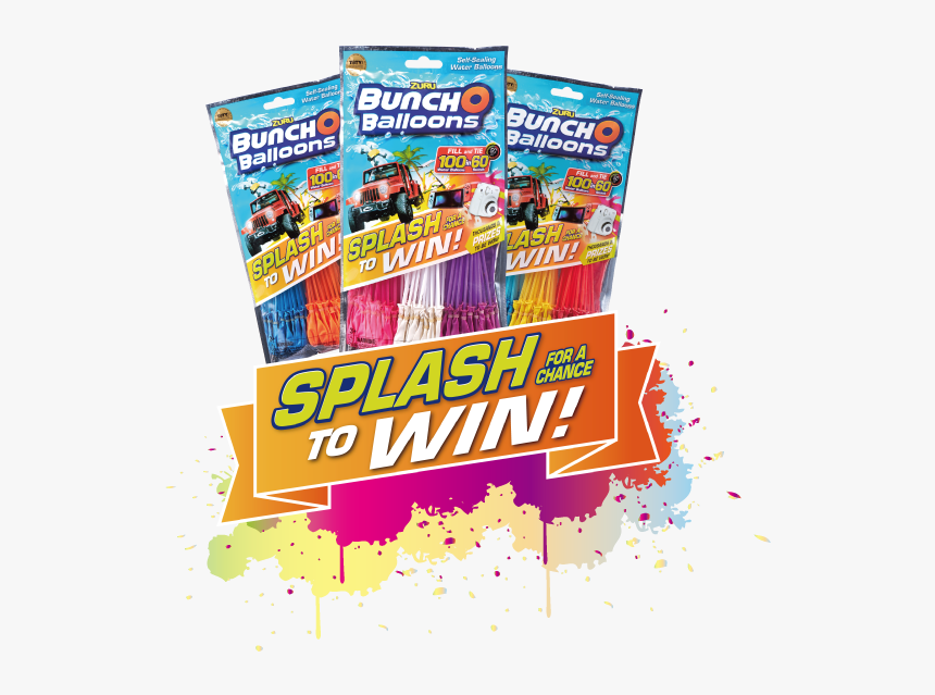 Bunch O Balloons Splash To Win, HD Png Download, Free Download