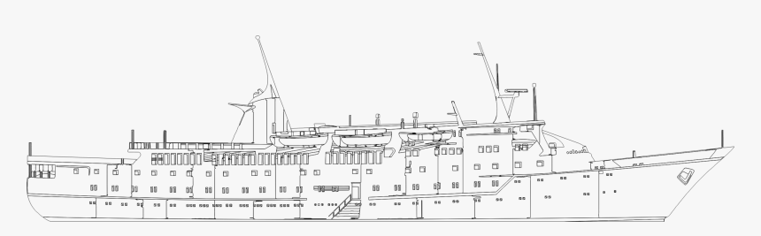 Heavy Cruiser,naval Ship,ship - Ship Technical Drawing, HD Png Download, Free Download