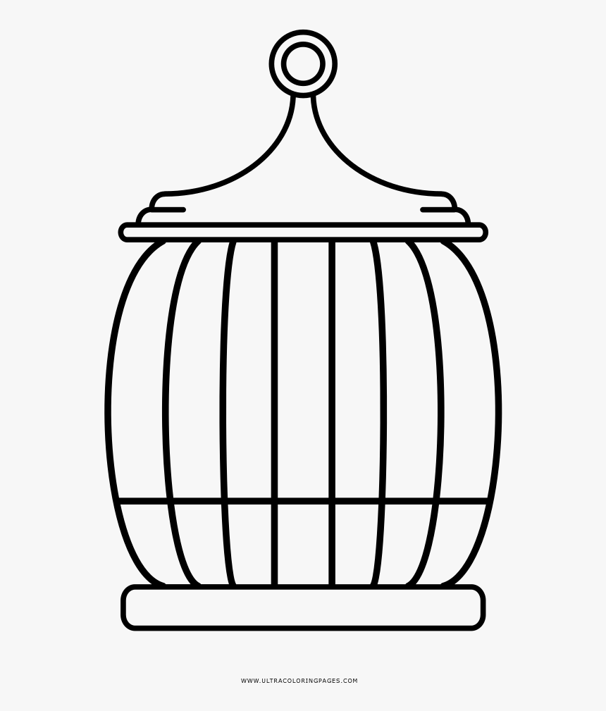 Bird Cage Coloring Page - Coloring Book, HD Png Download, Free Download