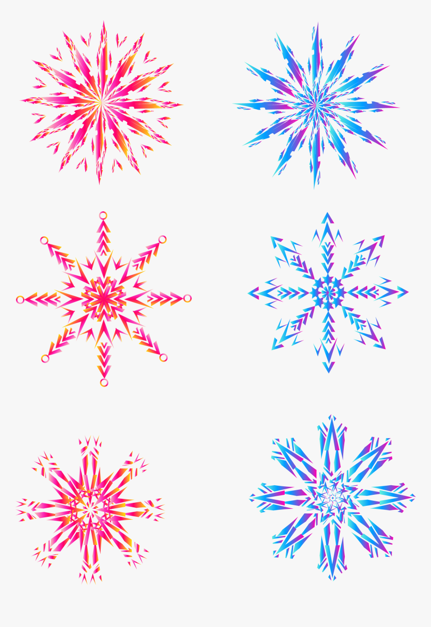 Color Gradient Snowflake Winter Elements Png And Vector - Pirulito Natal Desenho Colorido, Transparent Png, Free Download