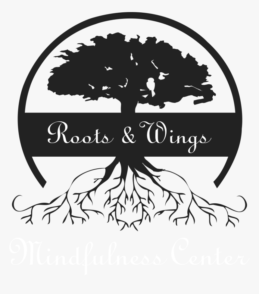 Roots & Wings Mindfulness Center - Tree Png Clipart Black And White, Transparent Png, Free Download