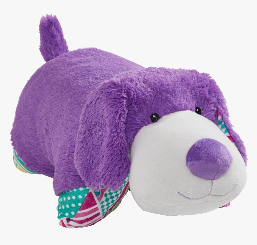 Colorful Purple Puppy Pillow Pet - Stuffed Toy, HD Png Download, Free Download