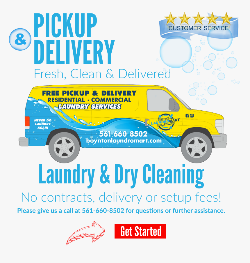 Boynton Beach Pickup & Commercial Laundry Services - Laundry Pick Up And Delivery, HD Png Download, Free Download