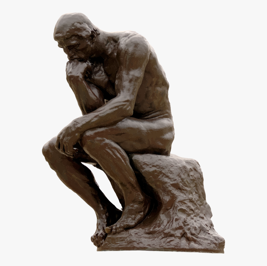 The Thinker - Thinking Man Statue Vector, HD Png Download, Free Download