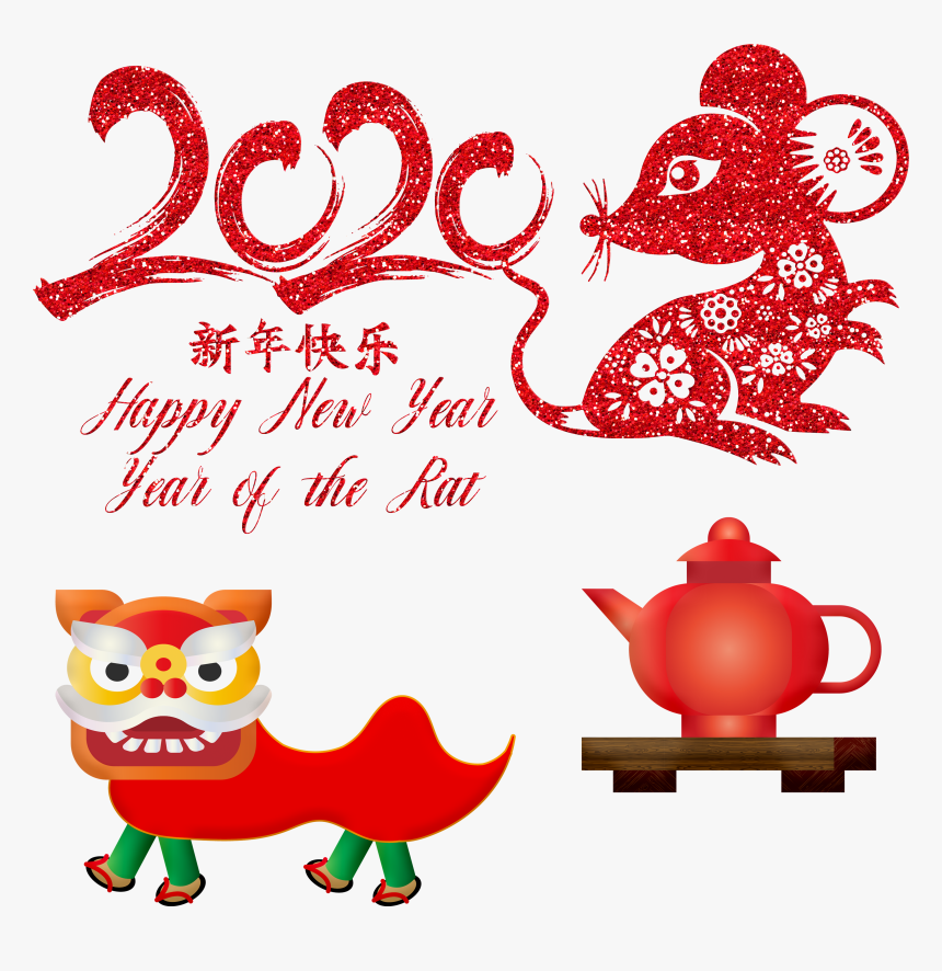 Chinese New Year 2020 Clipart Free, HD Png Download, Free Download