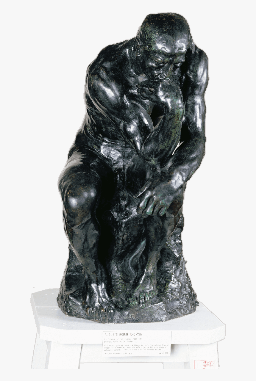 The Thinker - 1880 - Bronze - 71 - 9 X 45 - 1 X 56 - Statue, HD Png Download, Free Download