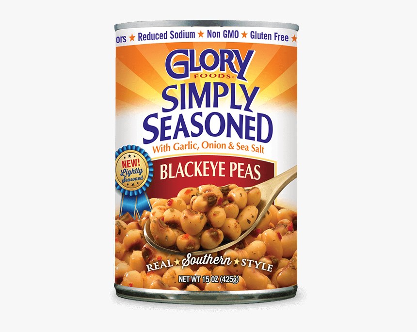 Simply Seasoned Blackeye Peas - Glory Foods, HD Png Download, Free Download