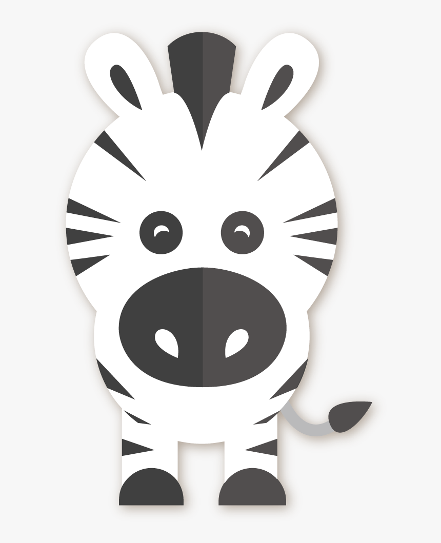 Baby Zebra Cartoon Black And White, HD Png Download, Free Download