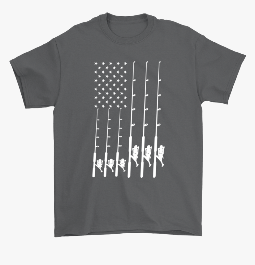 American Fishing American Flag Fishing Poles Shirts - Nfl, HD Png Download, Free Download