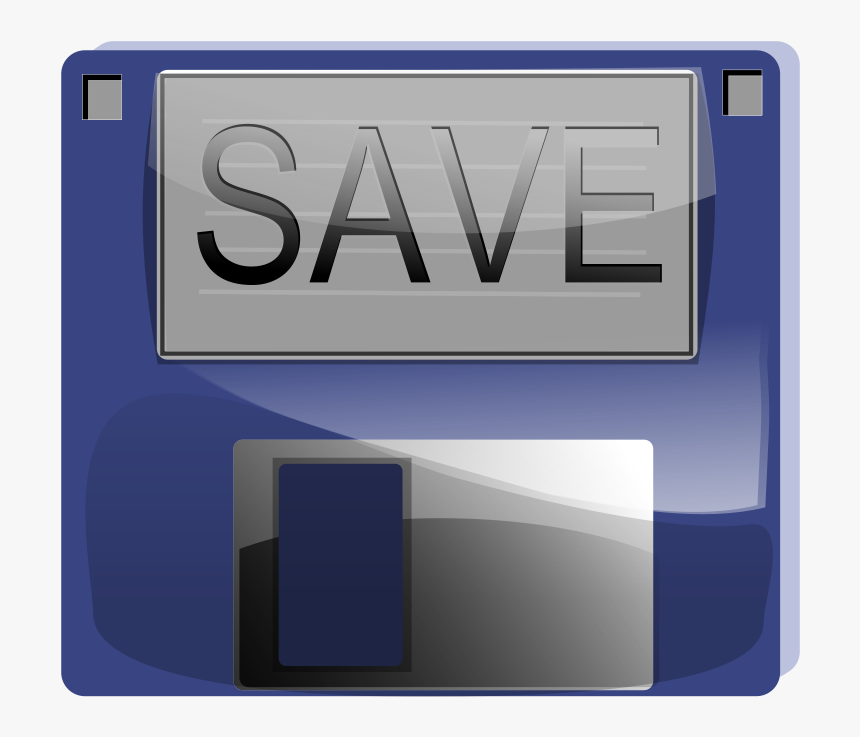 Blue Stiffy Svg Clip Arts - Clip Art Image Of Save Button, HD Png Download, Free Download