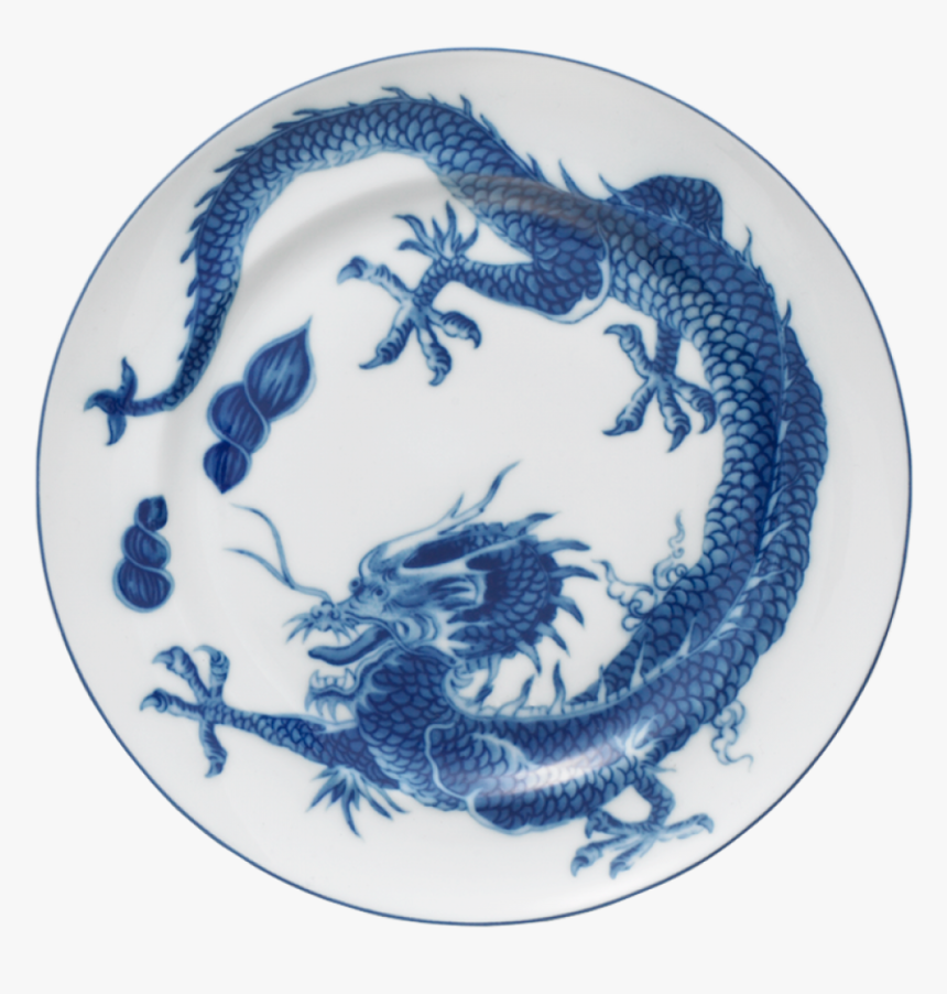 Blue Dragon Dinner Plate - Mottahedeh Blue Dragon, HD Png Download, Free Download