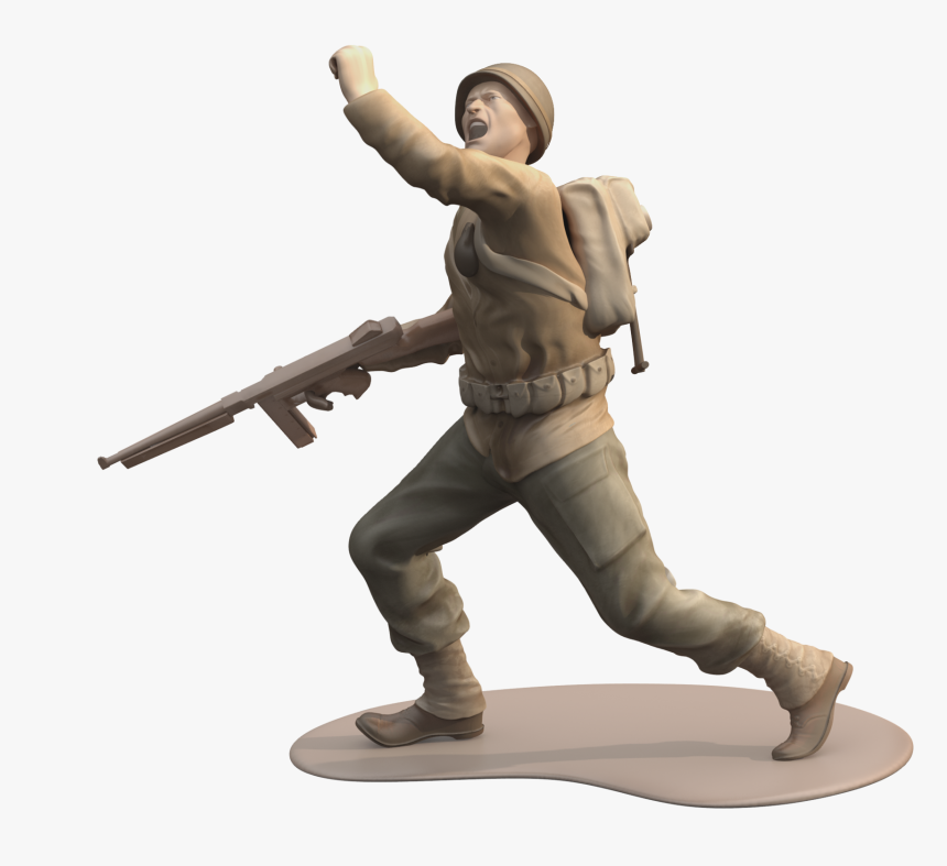 Ww2 Soldier Running Png, Transparent Png, Free Download