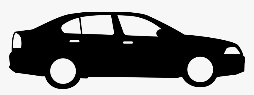 Silhouette,monochrome Photography,car - Car Clipart Black, HD Png Download, Free Download