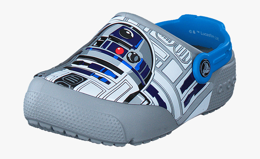 Crocs Crocs Fun Lab Lights R2d2 Ocean/light Grey 57586-00 - Slip-on Shoe, HD Png Download, Free Download