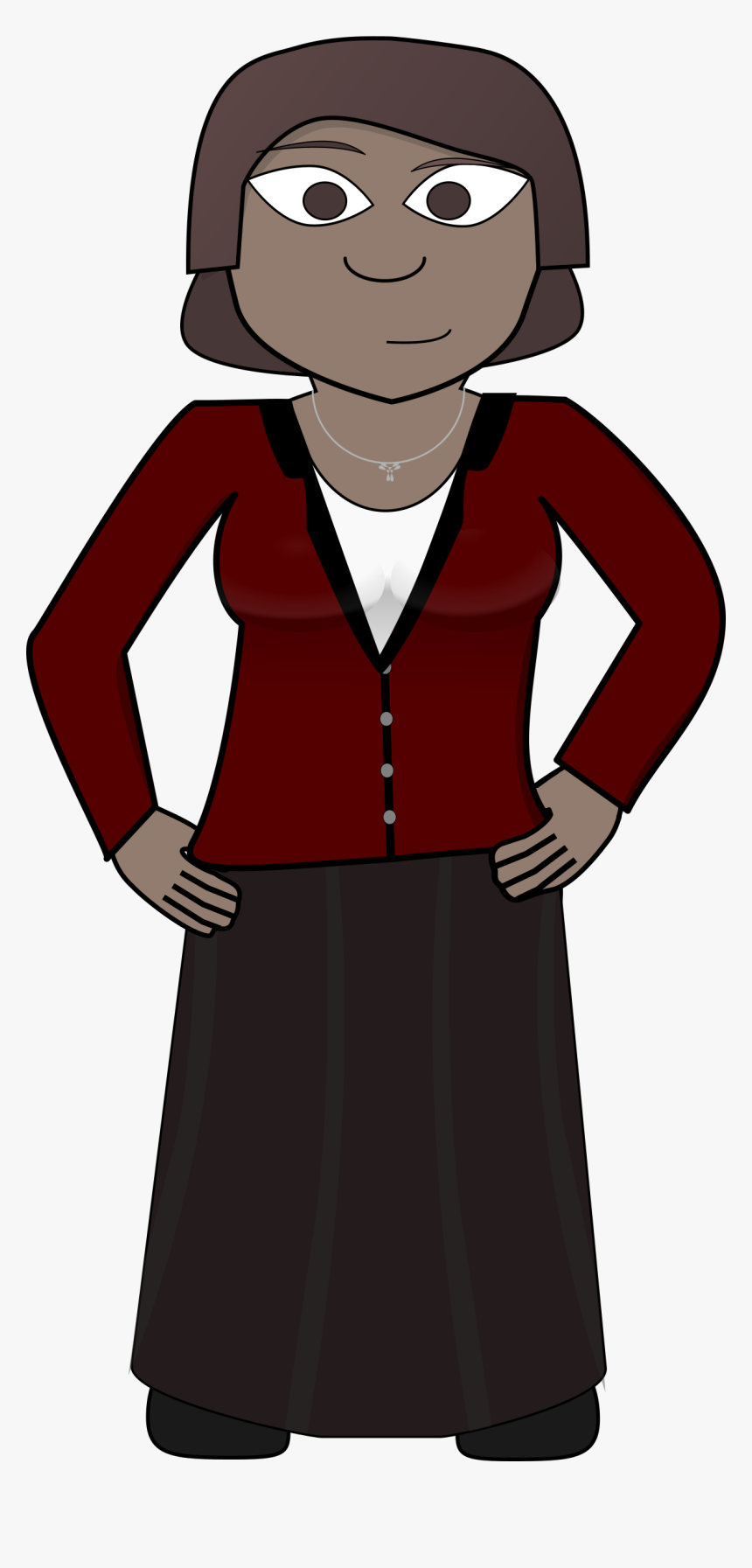 Confident, Business, Woman, African-american, Cartoon - Clip Art, HD Png Download, Free Download