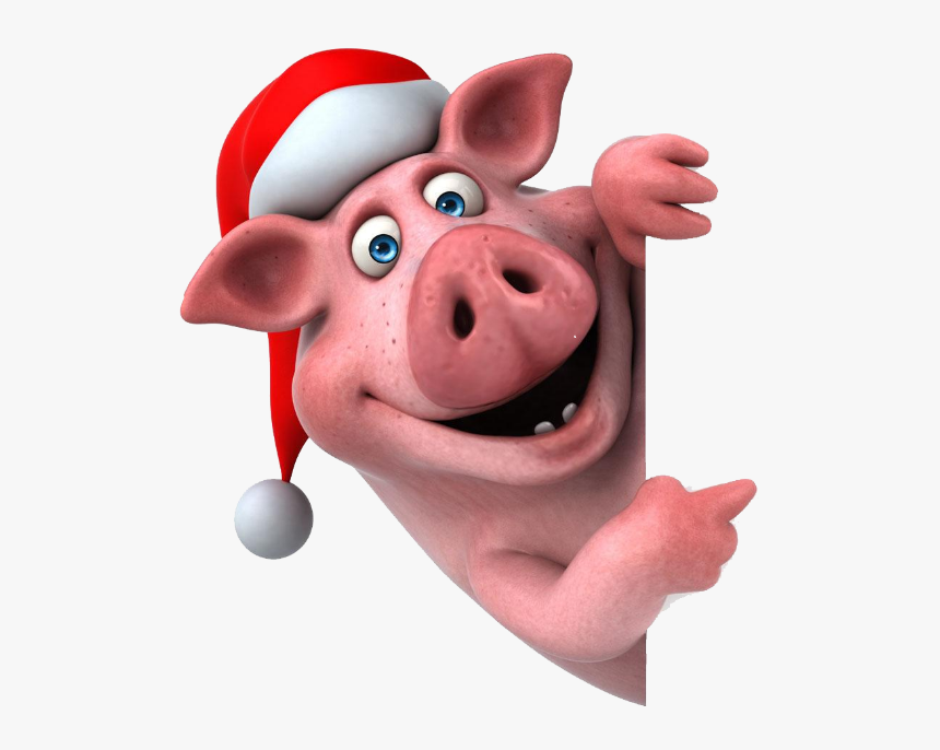 #pig #santa Hat - Cartoon Transparent Santa Hat, HD Png Download, Free Download