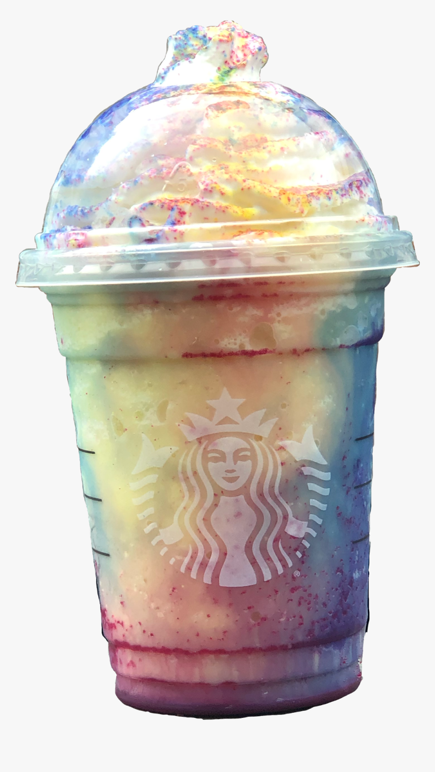 #starbucks #frappuccino #rainbow #colorfull #pretty - Iced Coffee, HD Png Download, Free Download