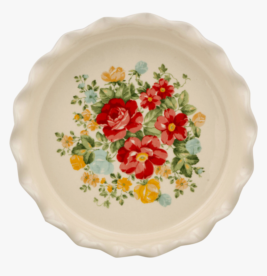 Pioneer Woman Vintage Floral 9 Pie Plate, HD Png Download, Free Download