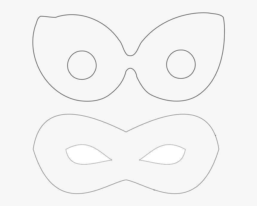 Superhero Mask Drawing Black And White - Line Art, HD Png Download, Free Download