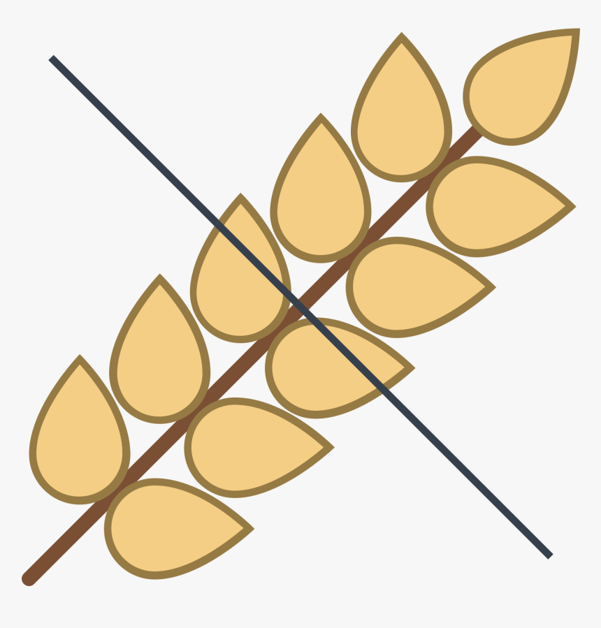 The Icon For No Gluten Uses A Stalk Of Wheat Laying - Wheat, HD Png Download, Free Download