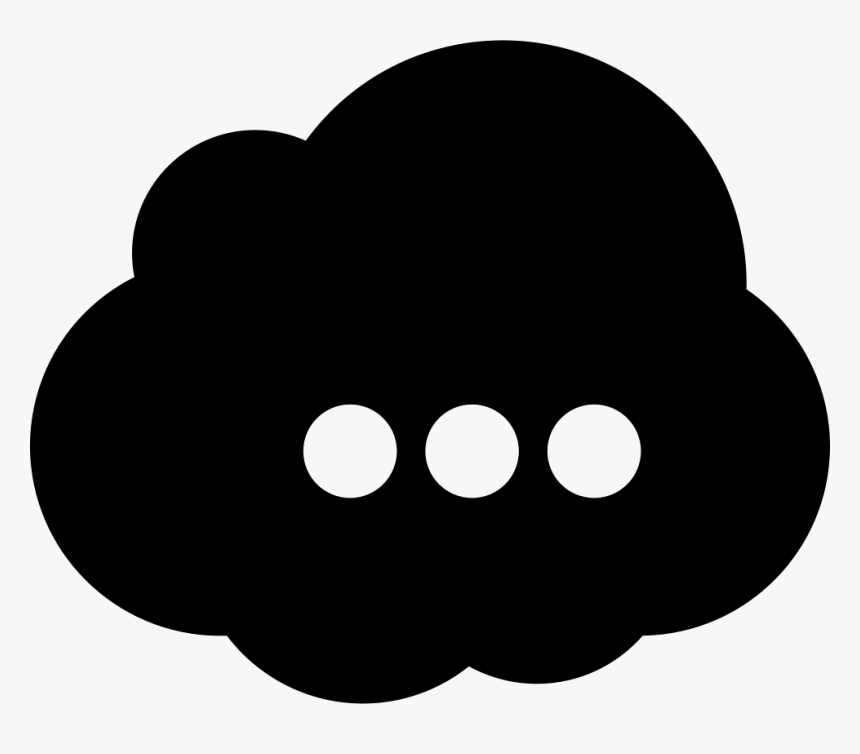 Cloud Black Shape With Three Dots Inside - Üç Nokta Fotoğrafları, HD Png Download, Free Download