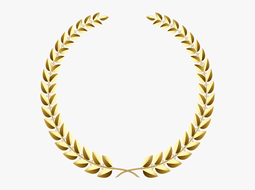 Transparent Wheat Clipart Black And White Border - Gold Laurel Wreath Png, Png Download, Free Download