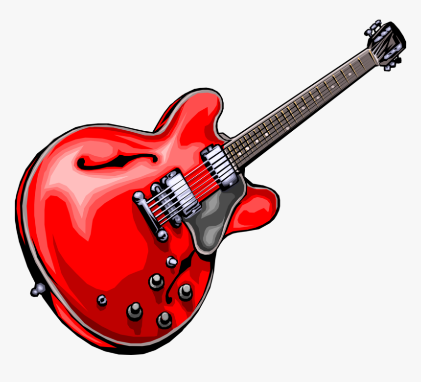 Vector Illustration Of Semi-acoustic Gibson Es 335 - Guitar Clip Art, HD Png Download, Free Download