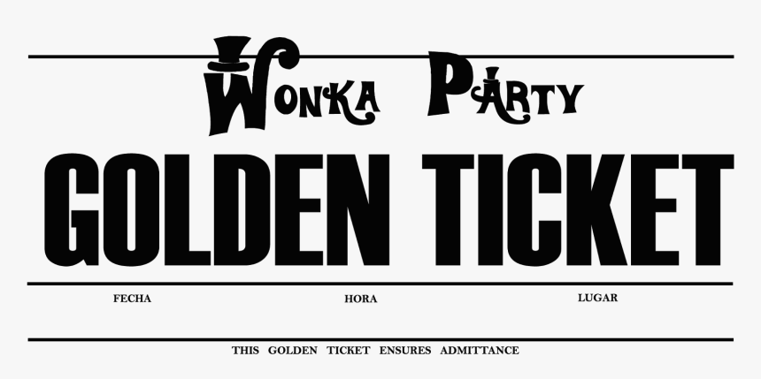 Golden Ticket Invitación - Willy Wonka Golden Ticket Png, Transparent Png, Free Download