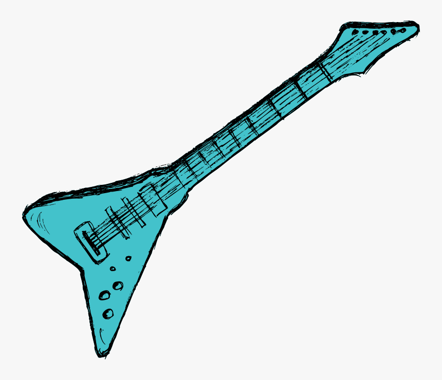 Electric Guitar Drawing 3, HD Png Download, Free Download