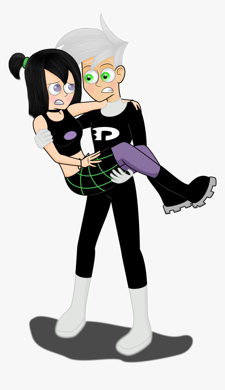 Danny Phantom Costume - Danny Phantom And Misty, HD Png Download - kindpng.