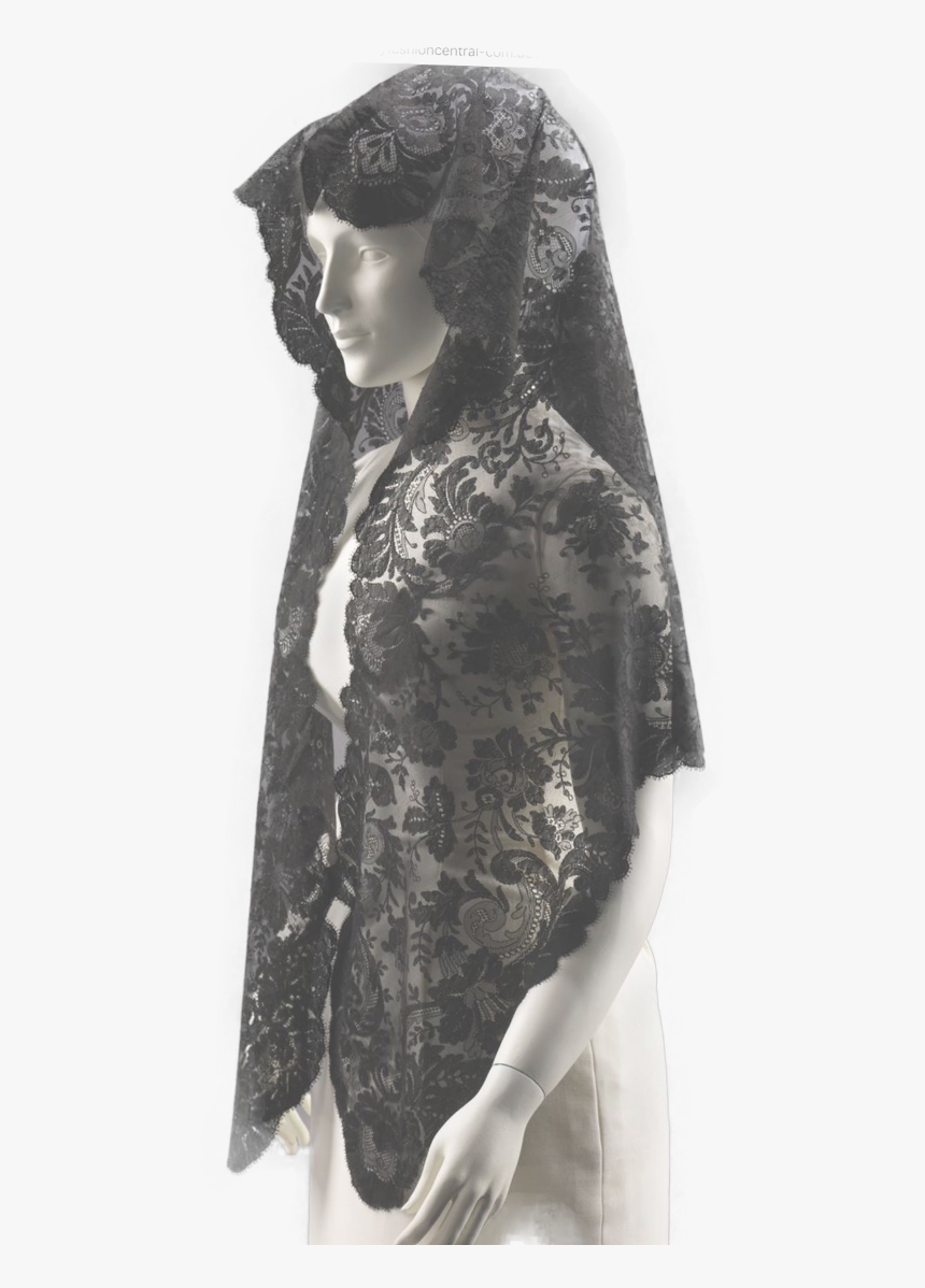 #woman #grief #black #lace #blacklace @piroskab #freetoedit - Mantilla Spain 18th Century, HD Png Download, Free Download