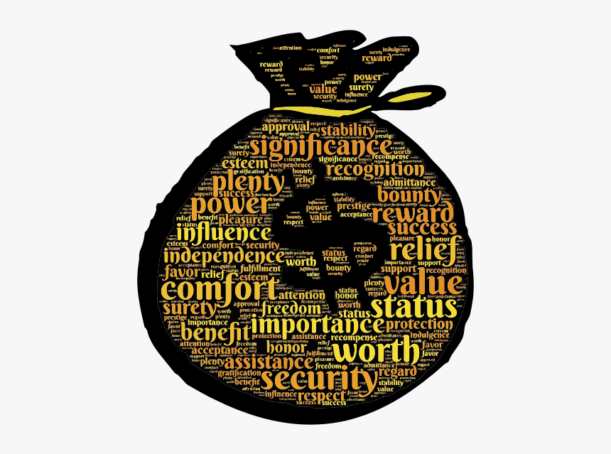 Money Typography Vector Image - Cartoon Money Bag, HD Png Download, Free Download