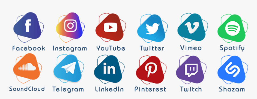 Social Media Icons Png Hd, Transparent Png, Free Download