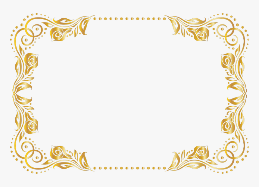 Elegant Gold Gold Border Transparent Background, HD Png Download, Free Download