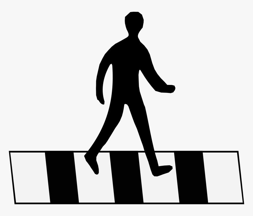 Crosswalk Man - Pedestrian Crossing Clip Art, HD Png Download, Free Download