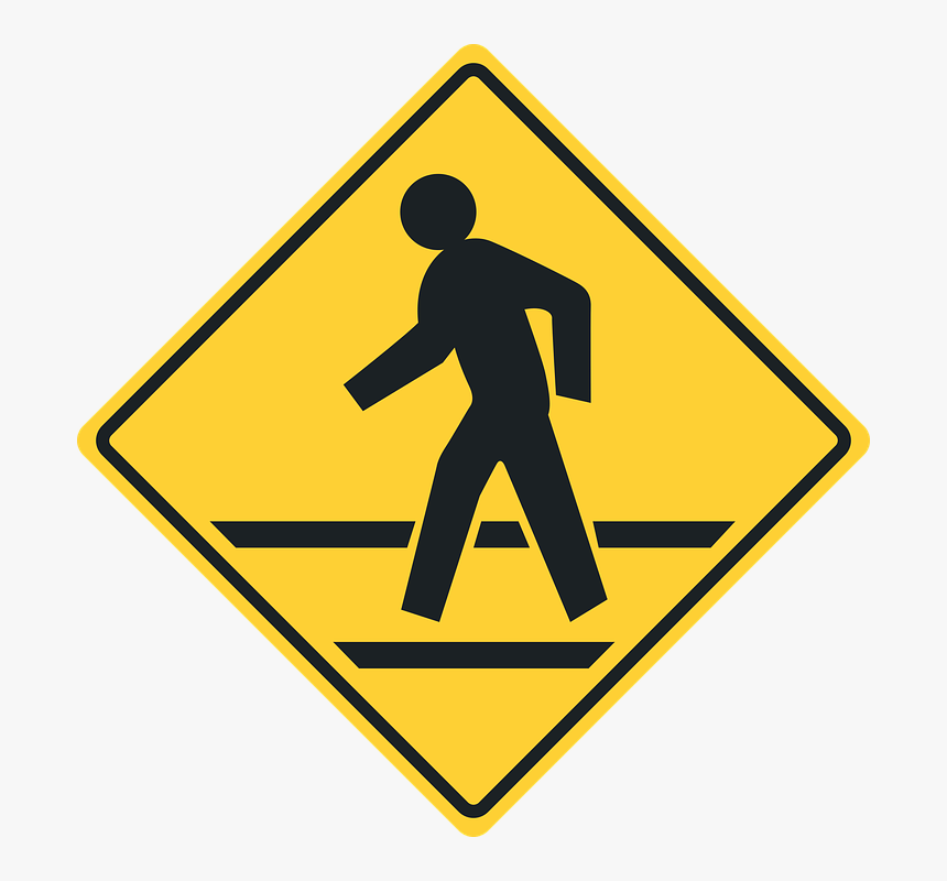 Us Pedestrian Crossing Sign, HD Png Download, Free Download