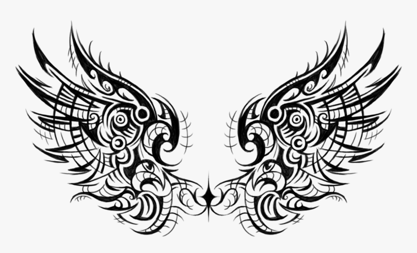 Colourful Black The Tribal Wings As Png"s From This - Tribal Wings Logo Png, Transparent Png, Free Download