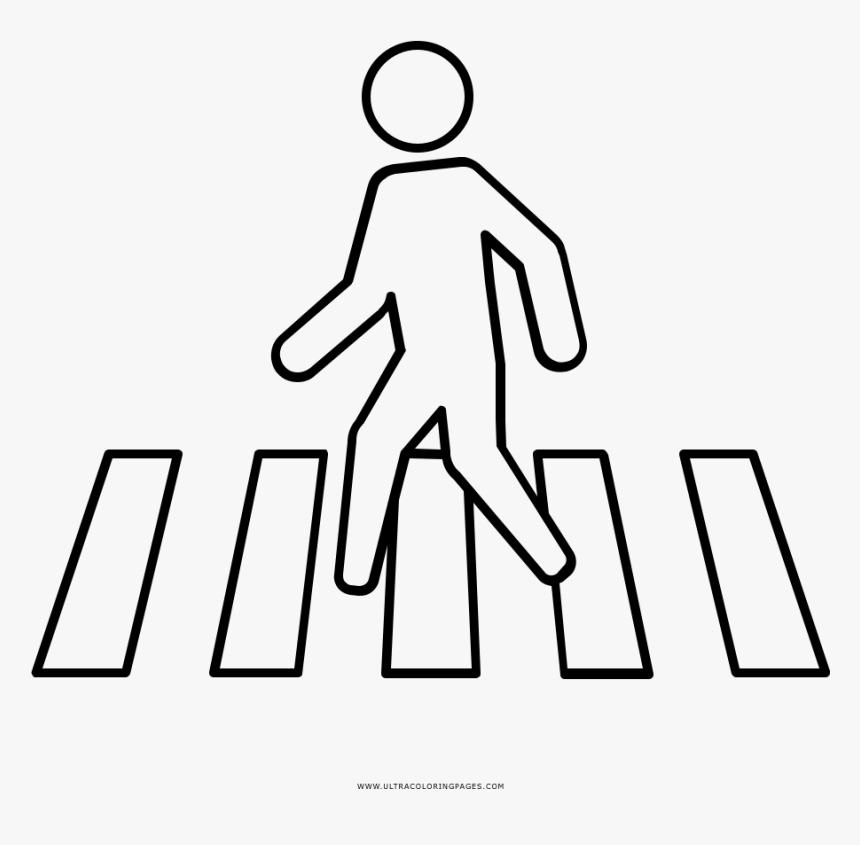 Crosswalk Coloring Page - Crosswalk Coloring Pages, HD Png Download, Free Download