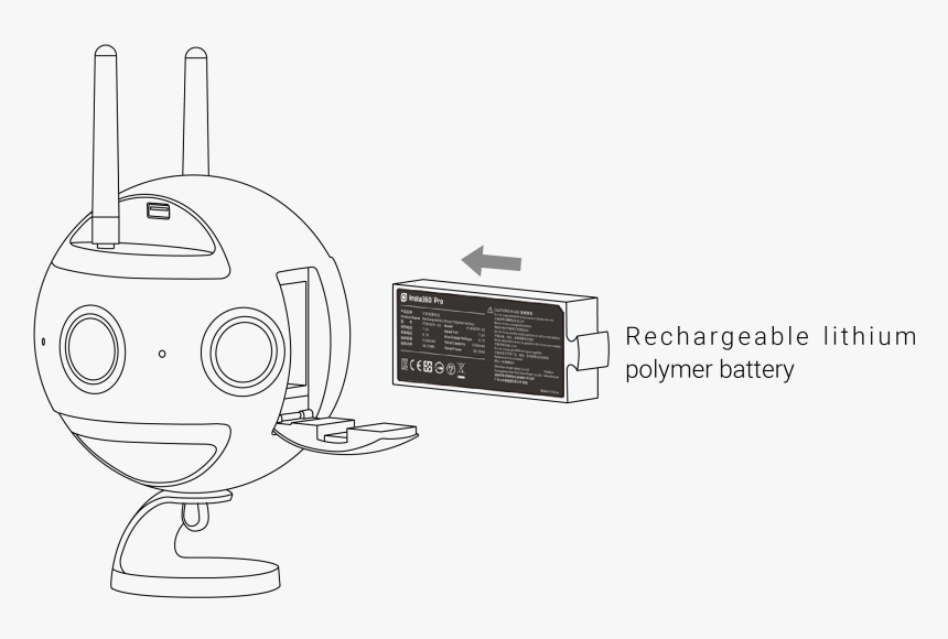 5100mah 可 更換 電池 Insta360, HD Png Download, Free Download