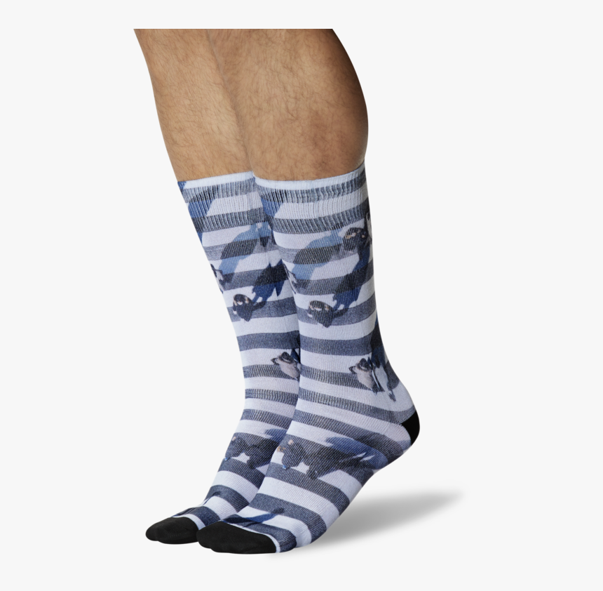 Men"s Crosswalk Tube Socks Black, White On Leg Image - Sock, HD Png Download, Free Download